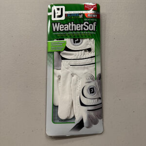 FootJoy WeatherSof Golf Gloves White Black 2 women’s Regular Left size Large
